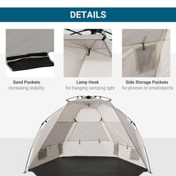 image-1-2 Man Pop-Up Beach Tent Sun Shade Shelter UV 20+ Protection Floor