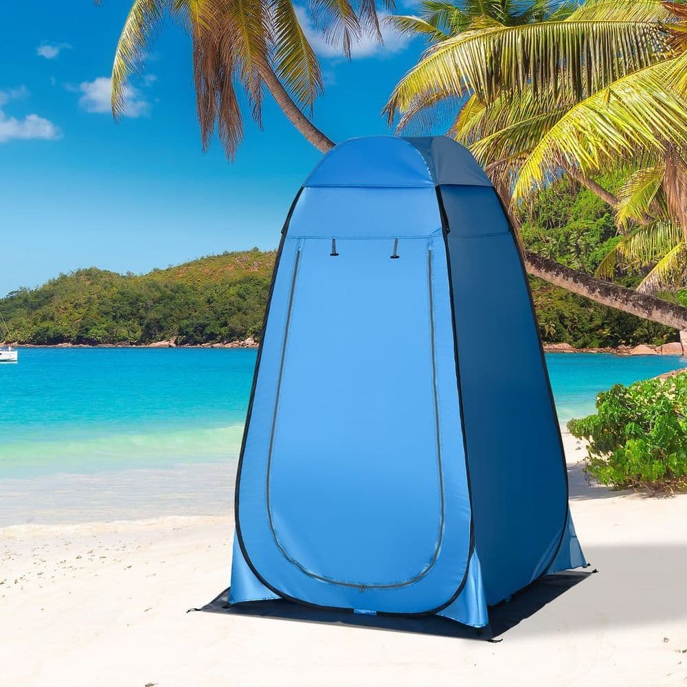 image-Camping Shower Tent w/ Pop Up Design, Outdoor Dressing Changing Room