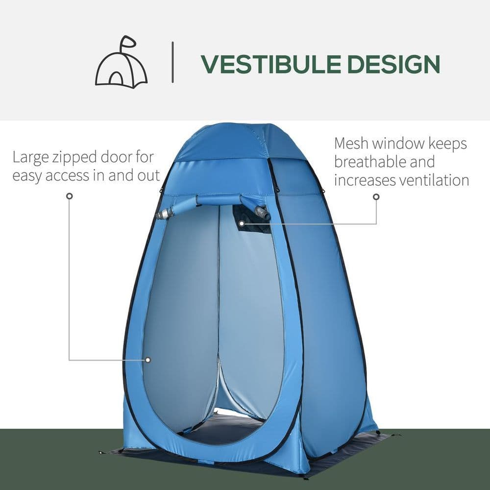 image-Camping Shower Tent w/ Pop Up Design, Outdoor Dressing Changing Room
