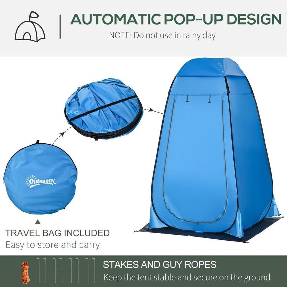 image-Camping Shower Tent w/ Pop Up Design, Outdoor Dressing Changing Room