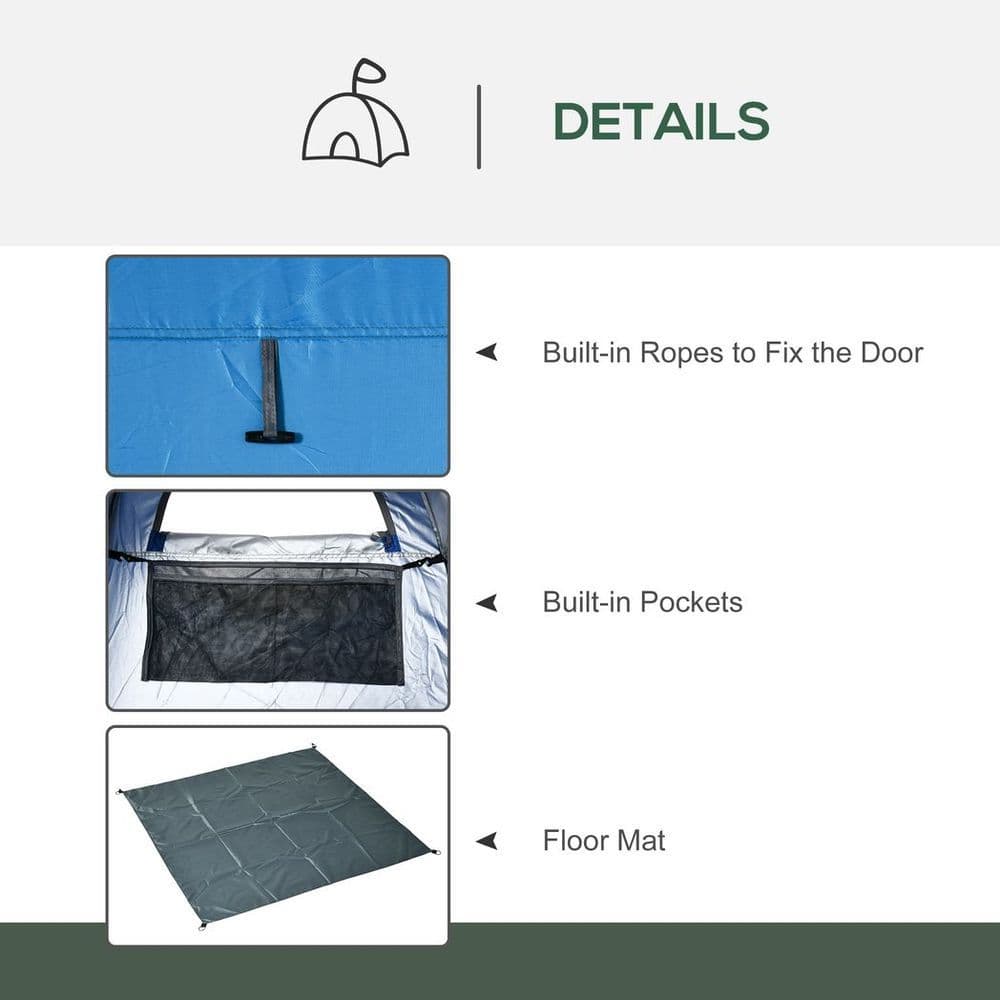 image-Camping Shower Tent w/ Pop Up Design, Outdoor Dressing Changing Room