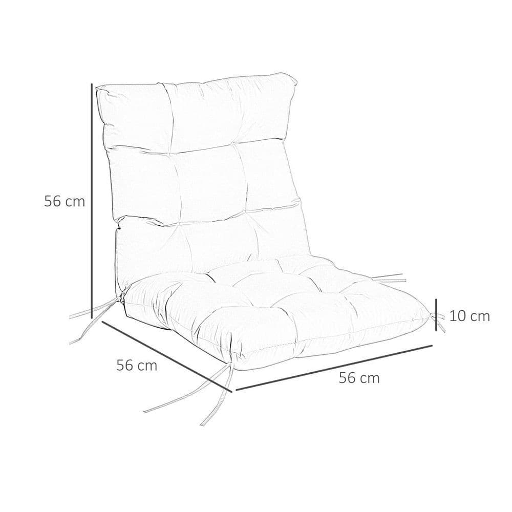 image-Garden Back Chair Cushion Patio Seat Cushion Pad Outdoor & Indoor Use