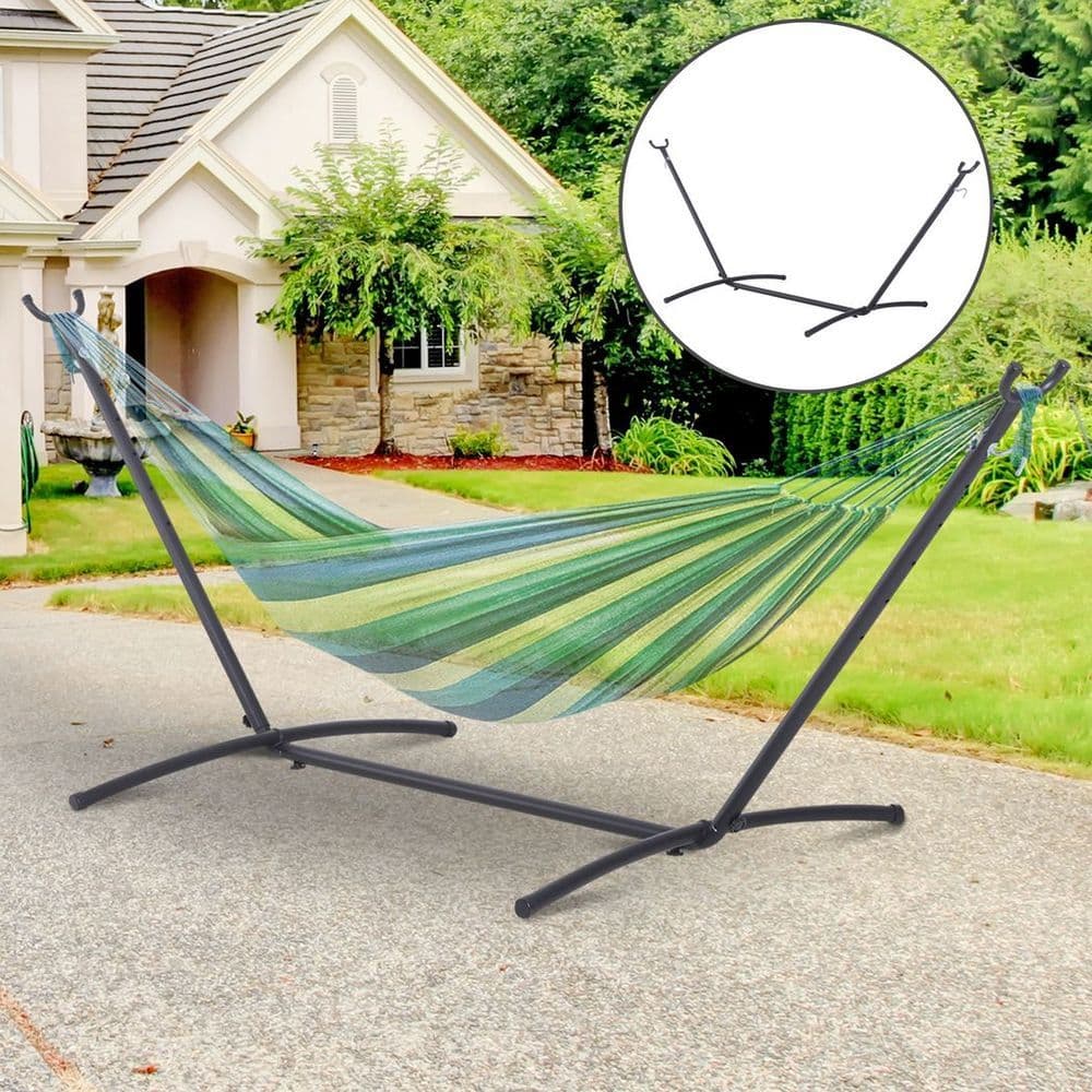 image-2.8m Metal Hammock Stand Frame Replacement Garden Outdoor Patio