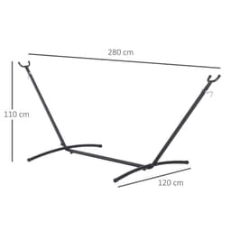 image-2.8m Metal Hammock Stand Frame Replacement Garden Outdoor Patio
