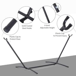 image-2.8m Metal Hammock Stand Frame Replacement Garden Outdoor Patio