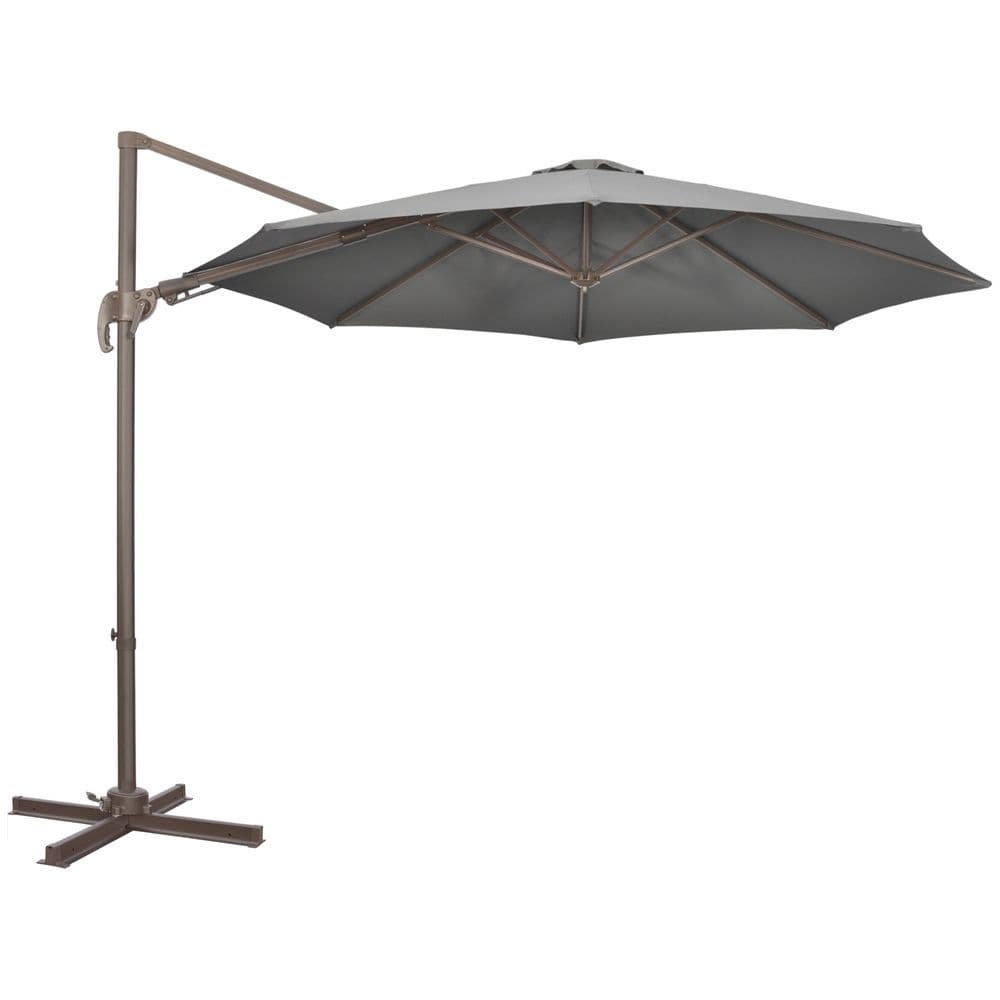 image-3(m) Cantilever Parasol 360� Rotation Roma Umbrella with Tilt Grey