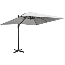 image-2.7 x 2.7 m Cantilever Parasol Garden Umbrella w/ Cross Base Grey