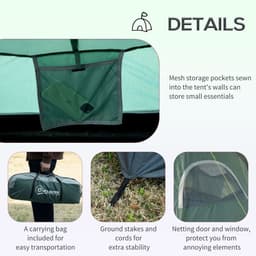 image-Outdoor Camping Tent For 5-6 W/ Bag, Fiberglass & Steel Frame