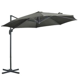 image-3 x 3(m) Cantilever Parasol Garden Umbrella with Cross Base Grey