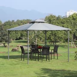 image-3x3(m) Outdoor Patio Gazebo Steel Canopy Tent Pavilion 2-Tier Roof Top