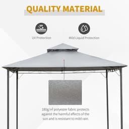 image-3x3(m) Outdoor Patio Gazebo Steel Canopy Tent Pavilion 2-Tier Roof Top