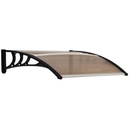 image-Outsunny Outdoor Window Door Canopy Fixed Awning Porch UV Water Cover Brown