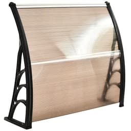 image-Outsunny Outdoor Window Door Canopy Fixed Awning Porch UV Water Cover Brown