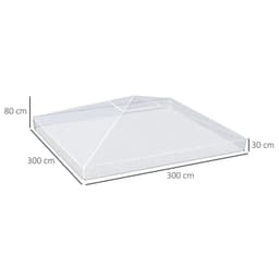 image-3 x 3 (m) Gazebo Protective Cover, Waterproof Cover for Canopy, Tent