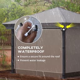 image-3 x 3 (m) Gazebo Protective Cover, Waterproof Cover for Canopy, Tent