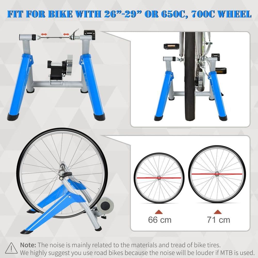 image-Bicycle Trainer 8-level Resistance for 650C, 700C or 26"-29" Bike Tyres