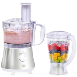 image-Food Processor w/1L Bowl 1.5L Blender Blades Slicing Grating Discs 500W