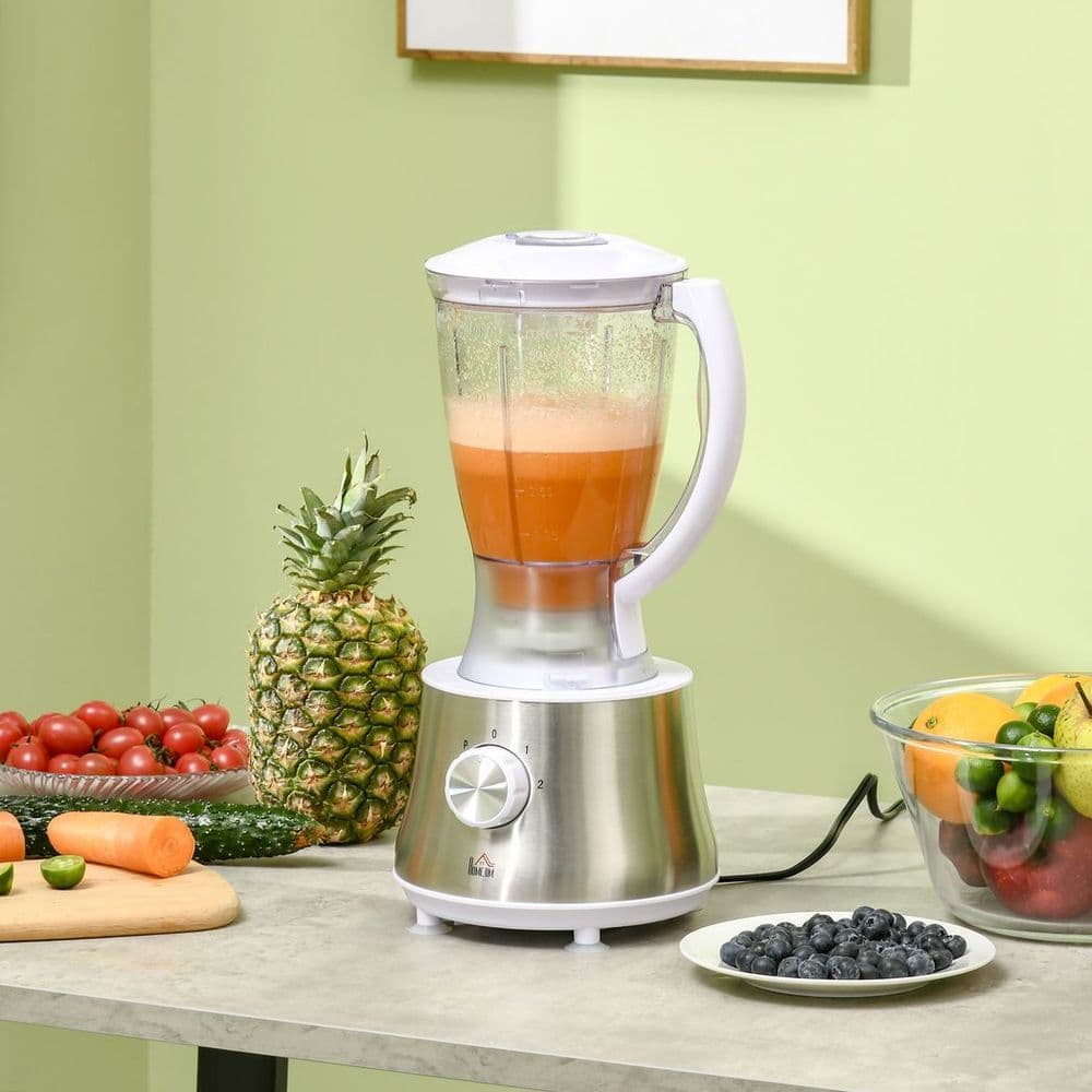 image-Food Processor w/1L Bowl 1.5L Blender Blades Slicing Grating Discs 500W