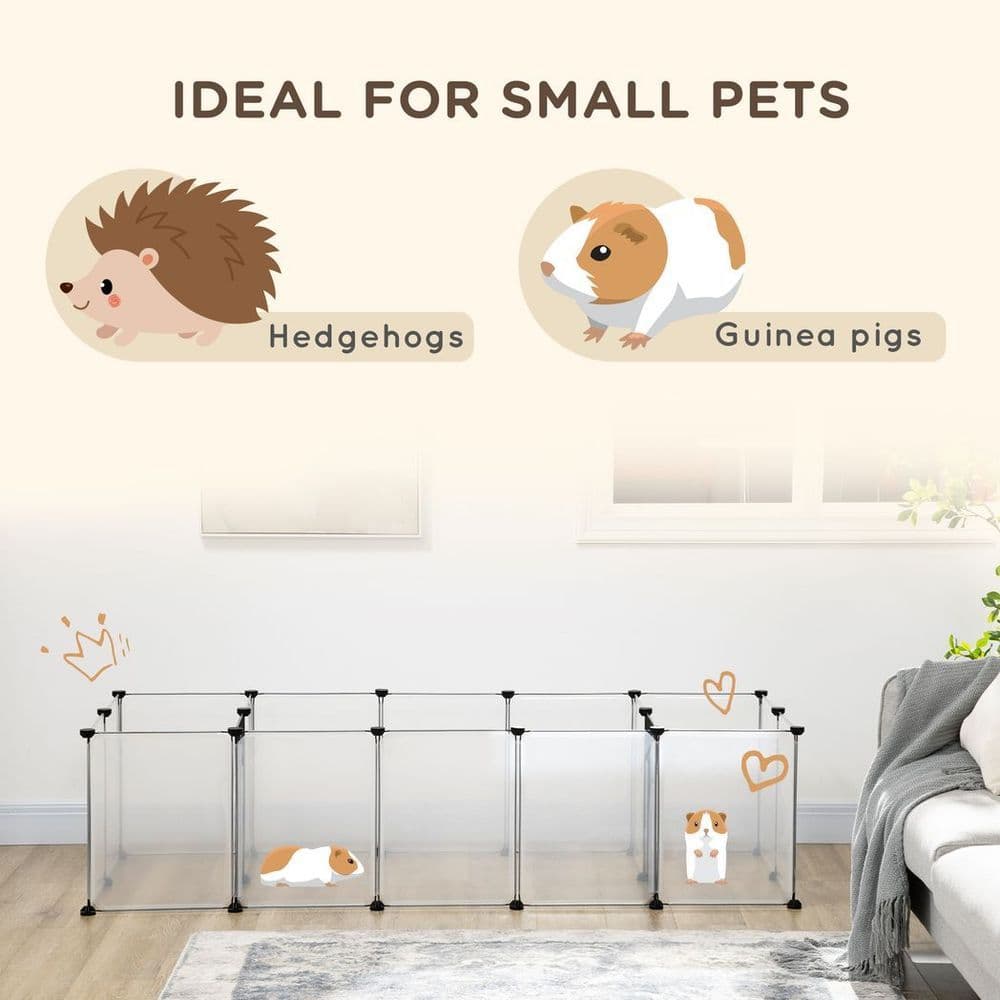 image-Pet Playpen, 18 Panels DIY Small Animal Cage for Guinea Pigs Hedgehogs