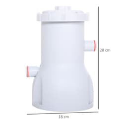 image-Swimming Pool Filter Pump with Cartridge for 13'-15' Above Ground Pools