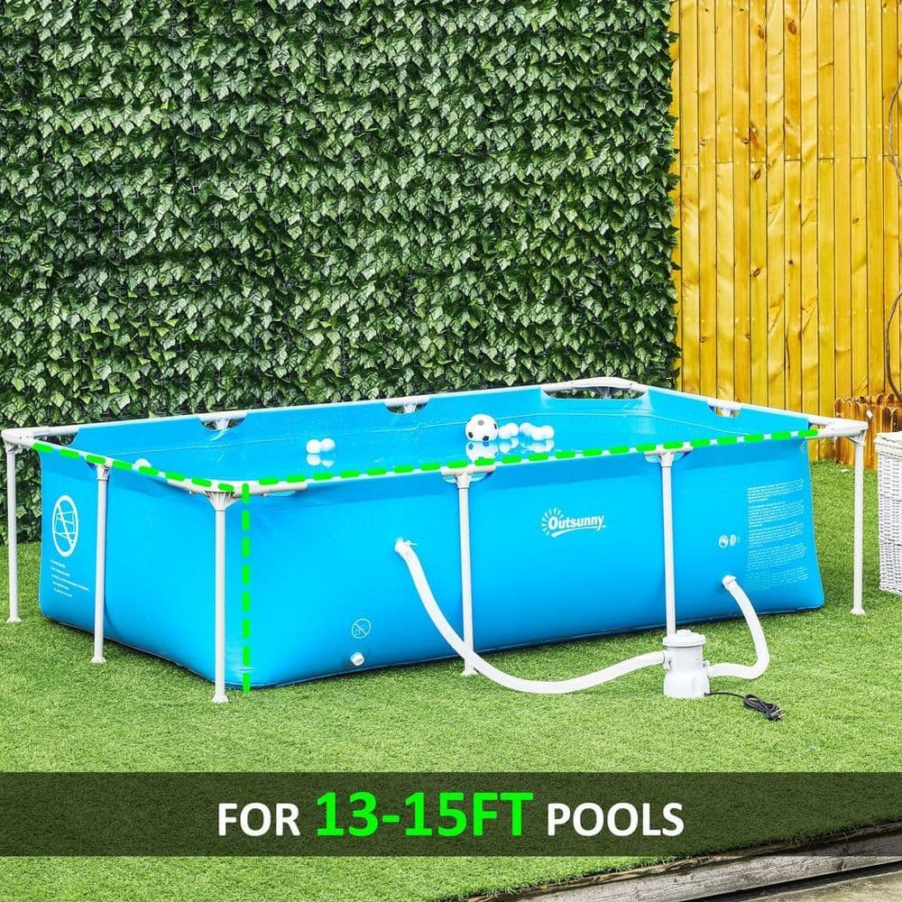 image-Swimming Pool Filter Pump with Cartridge for 13'-15' Above Ground Pools