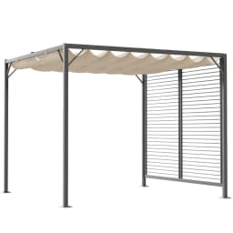 image-Metal Pergola Patio Sun Shelter Grape Tent Retractable Canopy UV Cut