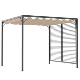 image-Metal Pergola Patio Sun Shelter Grape Tent Retractable Canopy UV Cut