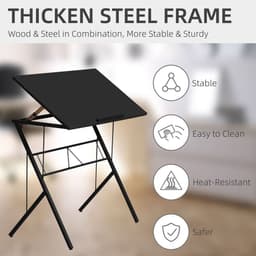 image-Vinsetto Adjustable Laptop Stand Tilt Writing Desk Workstation w/ Stopper