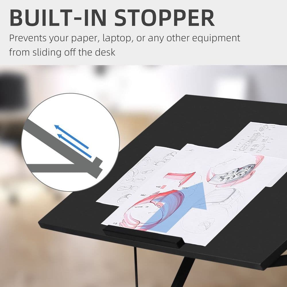 image-Vinsetto Adjustable Laptop Stand Tilt Writing Desk Workstation w/ Stopper