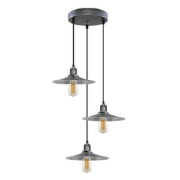 image-3 Head Round Base Vintage Ceiling Pendant Light Shade Hanging Lamp