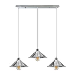 image-3 Head Rectangle Base Industrial Vintage Ceiling Pendant Light Shade Hanging Lamp