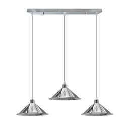 image-3 Head Rectangle Base Industrial Vintage Ceiling Pendant Light Shade Hanging Lamp