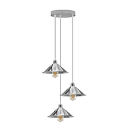image-3 Head Round Base Industrial Vintage Ceiling Pendant Light Shade Hanging Lamp Lights