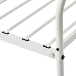 image-Extra Strong Single Metal Bed Frame with Rounded Head and Foot Board In White - Improved