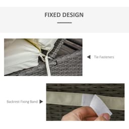 image-Set of 2 Lounger Cushions Deep Seat Patio Cushions with Ties White