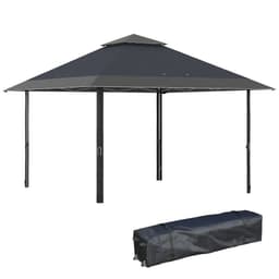 image-4 x 4m Outdoor Pop-Up Canopy Tent Gazebo Adjustable Legs Bag Grey