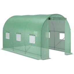 image-3.5 x 3 x 2 m Polytunnel Greenhouse Polytunnel Tent w/ PE Cover Green