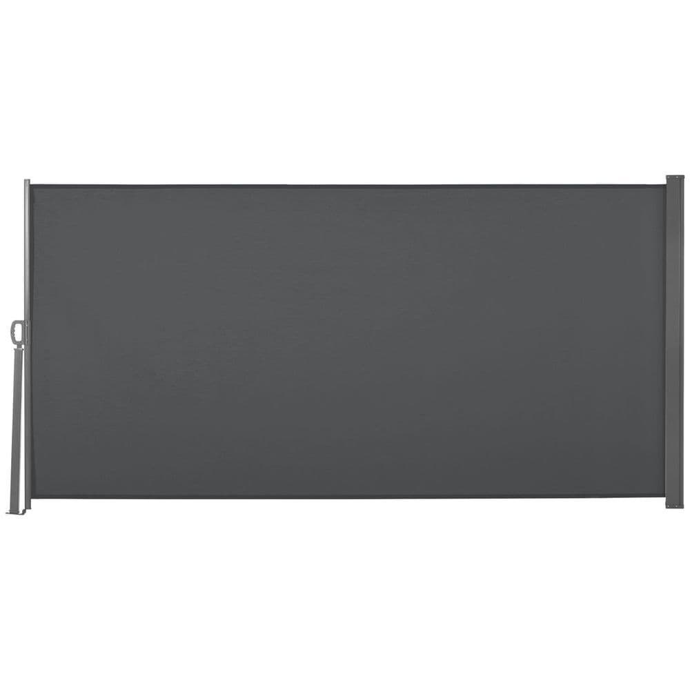 image-3x1.6M Retractable Side Awning Screen Fence Patio Privacy Divider Grey