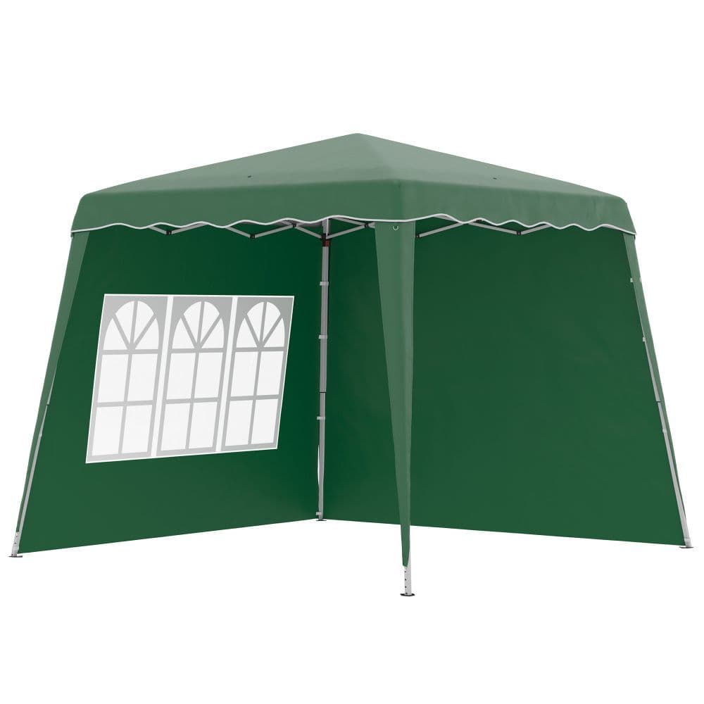 image-2.4 x 2.4m UV50+ Pop Up Gazebo Canopy Tent with Carry Bag, Green