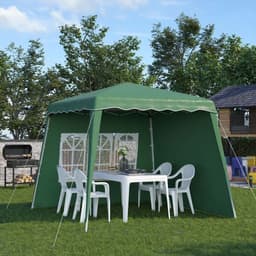 image-2.4 x 2.4m UV50+ Pop Up Gazebo Canopy Tent with Carry Bag, Green