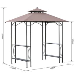 image-2.5x1.5m BBQ Tent Canopy Patio Outdoor Awning Gazebo Party Sun Shelter