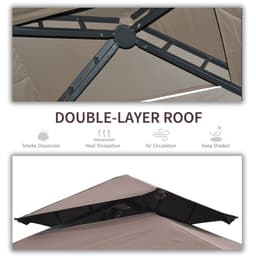 image-2.5x1.5m BBQ Tent Canopy Patio Outdoor Awning Gazebo Party Sun Shelter