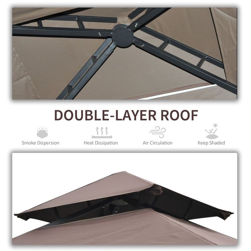 image-2.5x1.5m BBQ Tent Canopy Patio Outdoor Awning Gazebo Party Sun Shelter