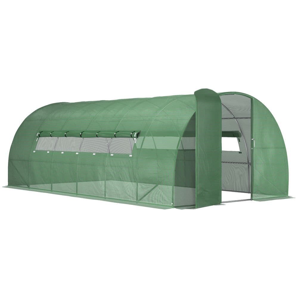 image-6 x 3M Reinforced Walk-in Polytunnel Garden Greenhouse Steel Frame