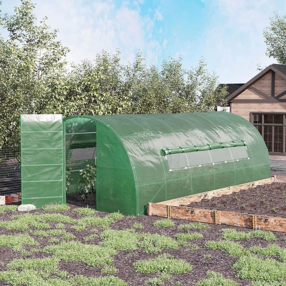 image-6 x 3M Reinforced Walk-in Polytunnel Garden Greenhouse Steel Frame