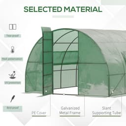 image-6 x 3M Reinforced Walk-in Polytunnel Garden Greenhouse Steel Frame