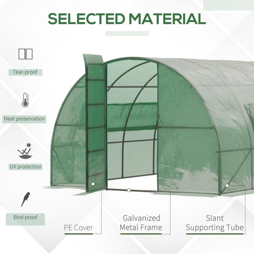 image-6 x 3M Reinforced Walk-in Polytunnel Garden Greenhouse Steel Frame