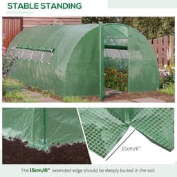 image-6 x 3M Reinforced Walk-in Polytunnel Garden Greenhouse Steel Frame