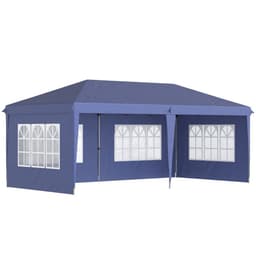 image-3 x 6m Heavy Duty Gazebo Marquee Party Tent with Storage Bag Blue