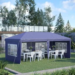 image-3 x 6m Heavy Duty Gazebo Marquee Party Tent with Storage Bag Blue